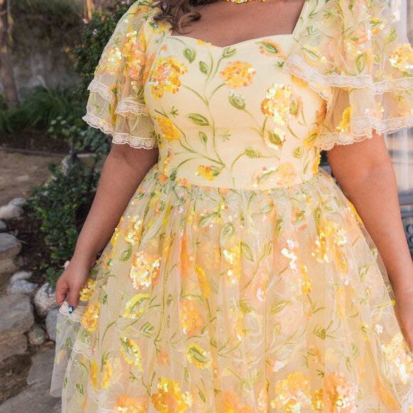 JessaKae Bramble Dress in Yellow - Size 3X, NWT (Plus Size, Curve) - Picture 3 of 15